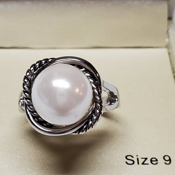 Kim Rogers Jewelry - NWT Womens Silver Pearl Ring Size 9
